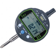 Mitutoyo - 0 to 12.7mm Range, 0.001 & 0.01mm Graduation, Electronic Drop Inidicator - Flat Back, 0.003mm Accuracy, LCD Display, Metric - Exact Tooling