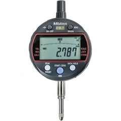 Mitutoyo - 0 to 1/2" Range, 0.001mm Graduation, Electronic Drop Indicator - Flat Back, Accurate to 0.002mm, Inch & Metric System, LCD Display - Exact Tooling