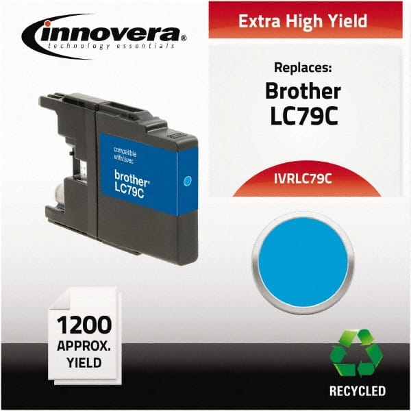 innovera - Cyan Inkjet Printer Cartridge - Use with Brother MFC-J6510DW, MFC-J6710DW, MFC-J6910DW, MFC-J825DW, MFC-J835DW - Exact Tooling