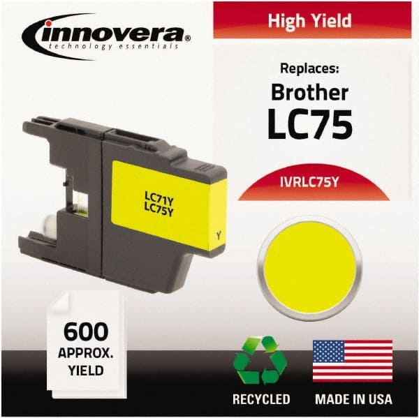 innovera - Yellow Inkjet Printer Cartridge - Use with Brother MFC-J6510DW, MFC-J6710DW, MFC-J6910DW, MFC-J825DW, MFC-J835DW - Exact Tooling