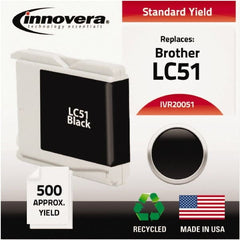 innovera - Black Ink Cartridge - Use with Brother DCP-130C, 330C, 350C, Fax 1360, 1860C, 1960C, 2480C, 2580C, MFC-230C, 240C, 440CN, 465CN, 665CW, 685CW, 845CW, 885CW, 3360C, 5460CN, 5860CN - Exact Tooling