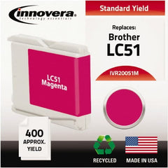 innovera - Magenta Ink Cartridge - Use with Brother DCP-130C, 330C, 350C, Fax 1360, 1860C, 1960C, 2480C, 2580C, MFC-230C, 240C, 440CN, 465CN, 665CW, 685CW, 845CW, 885CW, 3360C, 5460CN, 5860CN - Exact Tooling