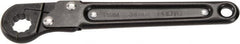 Proto - 15mm, Black Finish, Ratcheting Flare Nut Wrench - 12 Points, 7-1/4" OAL, Steel, Single End Head - Exact Tooling