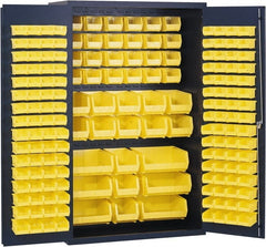 Valley Craft - 171 Bin Storage Cabinet - Steel, 48" Wide x 24" Deep x 78" High, Gray - Exact Tooling