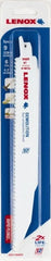Lenox - 9" Long x 7/8" Thick, Bi-Metal Reciprocating Saw Blade - Straight Profile, 6 TPI, Toothed Edge - Exact Tooling