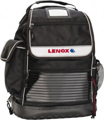 Lenox - 30 Pocket Black Ballistic Nylon Backpack Tool Bag - 6" Wide x 14" Deep x 18" High - Exact Tooling