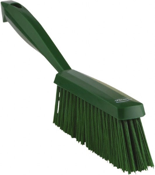 Vikan - 14" OAL, Polyester Staple Set Bench Brush - 2" Bristle Length, 6-3/8" Long Head, Green - Exact Tooling