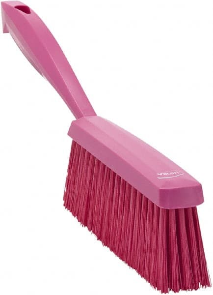 Vikan - 14" OAL, Polyester Staple Set Bench Brush - 2" Bristle Length, 6-3/8" Long Head, Pink - Exact Tooling