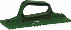 Vikan - 9" Long x 3-3/4" Wide Scouring Pad Holder - Green - Exact Tooling