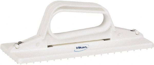 Vikan - 9" Long x 3-3/4" Wide Scouring Pad Holder - White - Exact Tooling