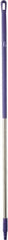 Vikan - 59 x 1-1/4" Aluminum Squeegee Handle - European Threaded Connection, Purple - Exact Tooling