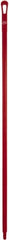 Vikan - 59 x 1-1/4" Polypropylene Squeegee Handle - European Threaded Connection, Red - Exact Tooling