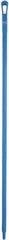 Vikan - 59 x 1-1/4" Polypropylene Squeegee Handle - European Threaded Connection, Blue - Exact Tooling