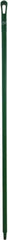 Vikan - 59 x 1-1/4" Polypropylene Squeegee Handle - European Threaded Connection, Green - Exact Tooling