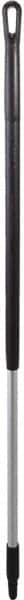 Vikan - 51 x 1-1/4" Aluminum Squeegee Handle - European Threaded Connection, Black - Exact Tooling
