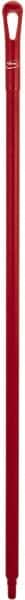 Vikan - 51 x 1-1/4" Polypropylene Squeegee Handle - European Threaded Connection, Red - Exact Tooling