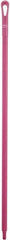 Vikan - 51 x 1-1/4" Polypropylene Squeegee Handle - European Threaded Connection, Pink - Exact Tooling