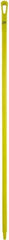 Vikan - 59 x 1-1/4" Polypropylene Squeegee Handle - European Threaded Connection, Yellow - Exact Tooling