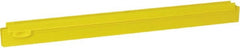 Vikan - 20" Rubber Blade Squeegee Refill - Double Edge, Yellow, Plastic Holder - Exact Tooling