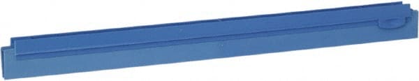 Vikan - 20" Rubber Blade Squeegee Refill - Double Edge, Blue, Plastic Holder - Exact Tooling