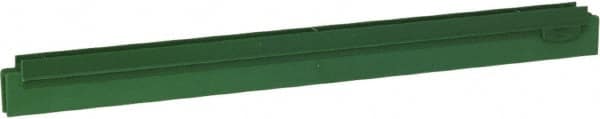 Vikan - 20" Rubber Blade Squeegee Refill - Double Edge, Green, Plastic Holder - Exact Tooling