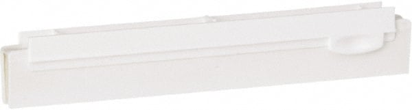 Vikan - 10" Rubber Blade Squeegee Refill - Double Edge, White, Plastic Holder - Exact Tooling