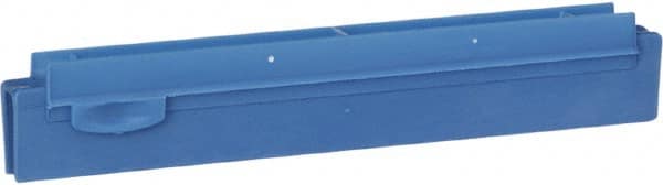 Vikan - 10" Rubber Blade Squeegee Refill - Double Edge, Blue, Plastic Holder - Exact Tooling