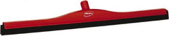 Vikan - 28" Foam Rubber Blade Bench Squeegee - Double Edge, Red, Plastic Holder - Exact Tooling