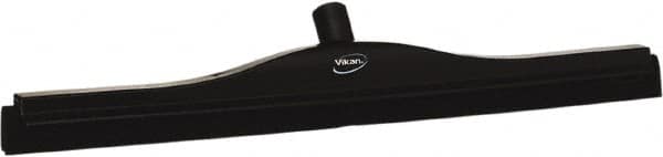 Vikan - 24" Foam Rubber Blade Bench Squeegee - Double Edge, Black, Plastic Holder - Exact Tooling