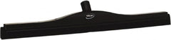 Vikan - 24" Foam Rubber Blade Bench Squeegee - Double Edge, Black, Plastic Holder - Exact Tooling
