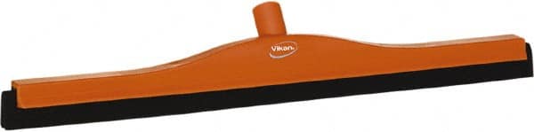 Vikan - 24" Foam Rubber Blade Bench Squeegee - Double Edge, Orange, Plastic Holder - Exact Tooling