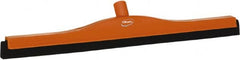 Vikan - 24" Foam Rubber Blade Bench Squeegee - Double Edge, Orange, Plastic Holder - Exact Tooling