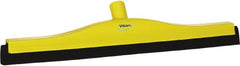 Vikan - 20" Foam Rubber Blade Bench Squeegee - Double Edge, Yellow, Plastic Holder - Exact Tooling