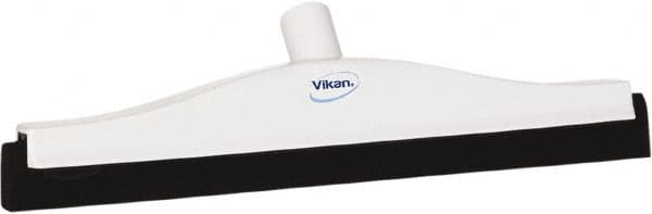 Vikan - 16" Foam Rubber Blade Bench Squeegee - Double Edge, White, Plastic Holder - Exact Tooling