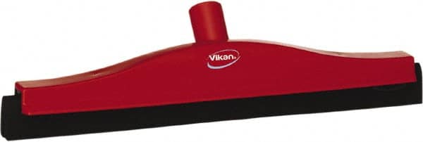 Vikan - 16" Foam Rubber Blade Bench Squeegee - Double Edge, Red, Plastic Holder - Exact Tooling