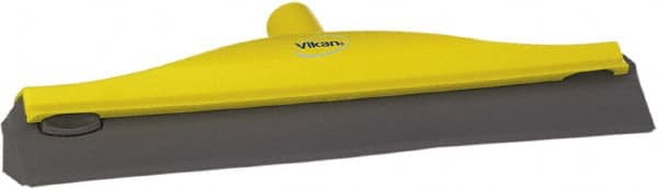 Vikan - 16" Rubber Blade Ceiling Squeegee - Double Edge, Yellow, Plastic Holder - Exact Tooling