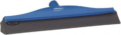 Vikan - 16" Rubber Blade Ceiling Squeegee - Double Edge, Blue, Plastic Holder - Exact Tooling
