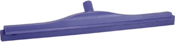 Vikan - 24" Rubber Blade Floor Squeegee - Double Edge, Purple, Plastic Holder - Exact Tooling