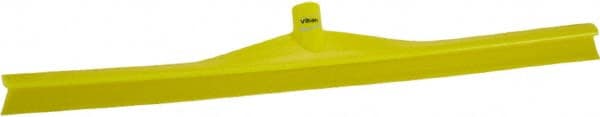 Vikan - 27.56" Rubber Blade Floor Squeegee - Single Edge, Yellow, Plastic Holder - Exact Tooling