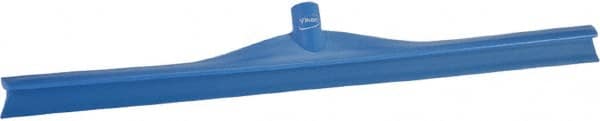 Vikan - 27.56" Rubber Blade Floor Squeegee - Single Edge, Blue, Plastic Holder - Exact Tooling