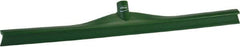 Vikan - 27.56" Rubber Blade Floor Squeegee - Single Edge, Green, Plastic Holder - Exact Tooling