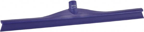 Vikan - 23.62" Rubber Blade Floor Squeegee - Single Edge, Purple, Plastic Holder - Exact Tooling