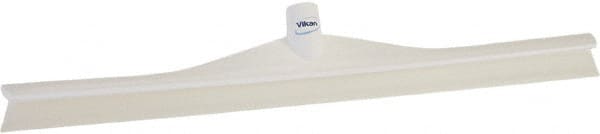 Vikan - 23.62" Rubber Blade Floor Squeegee - Single Edge, White, Plastic Holder - Exact Tooling