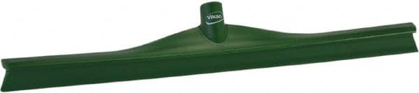 Vikan - 23.62" Rubber Blade Floor Squeegee - Single Edge, Green, Plastic Holder - Exact Tooling