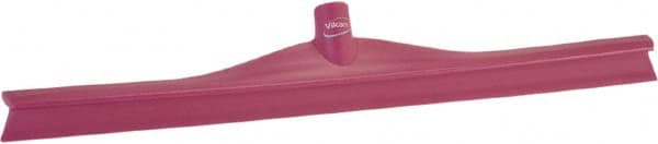 Vikan - 23.62" Rubber Blade Floor Squeegee - Single Edge, Pink, Plastic Holder - Exact Tooling
