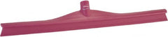 Vikan - 23.62" Rubber Blade Floor Squeegee - Single Edge, Pink, Plastic Holder - Exact Tooling