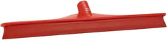 Vikan - 19.67" Rubber Blade Floor Squeegee - Single Edge, Red, Plastic Holder - Exact Tooling