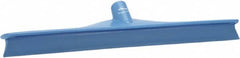 Vikan - 19.67" Rubber Blade Floor Squeegee - Single Edge, Blue, Plastic Holder - Exact Tooling