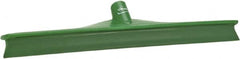 Vikan - 19.67" Rubber Blade Floor Squeegee - Single Edge, Green, Plastic Holder - Exact Tooling