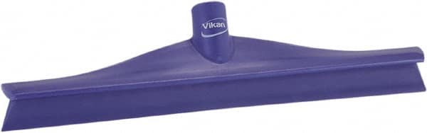 Vikan - 15-3/4" Rubber Blade Floor Squeegee - Single Edge, Purple, Plastic Holder - Exact Tooling